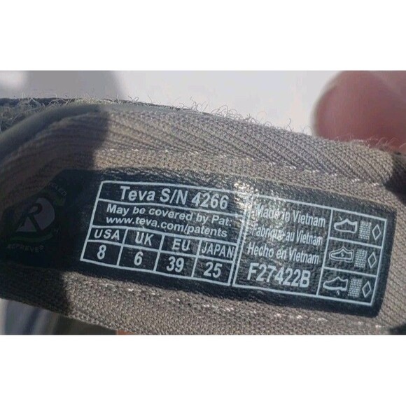 TEVA WOMEN'S SZ 8 SANDALS - BERING BLUE Tirra Sports Strappy Hiking Hook & Loop - Picture 10 of 13